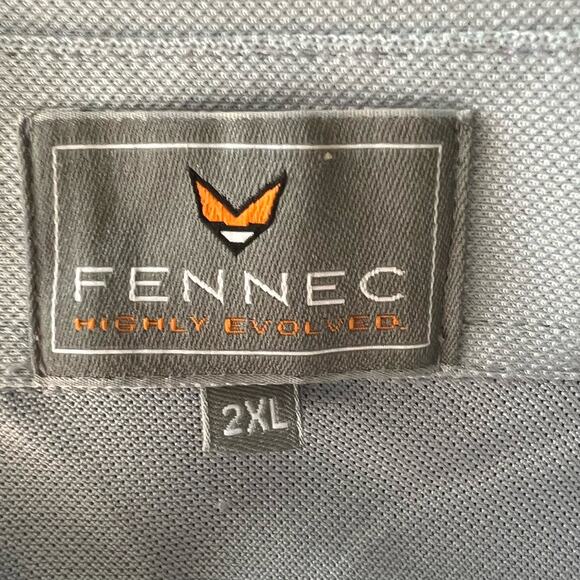 2-Fennec shirts highly evolved Golf polo men's 2XL 1- blue 1- gray Poly/spandex - Picture 8 of 10